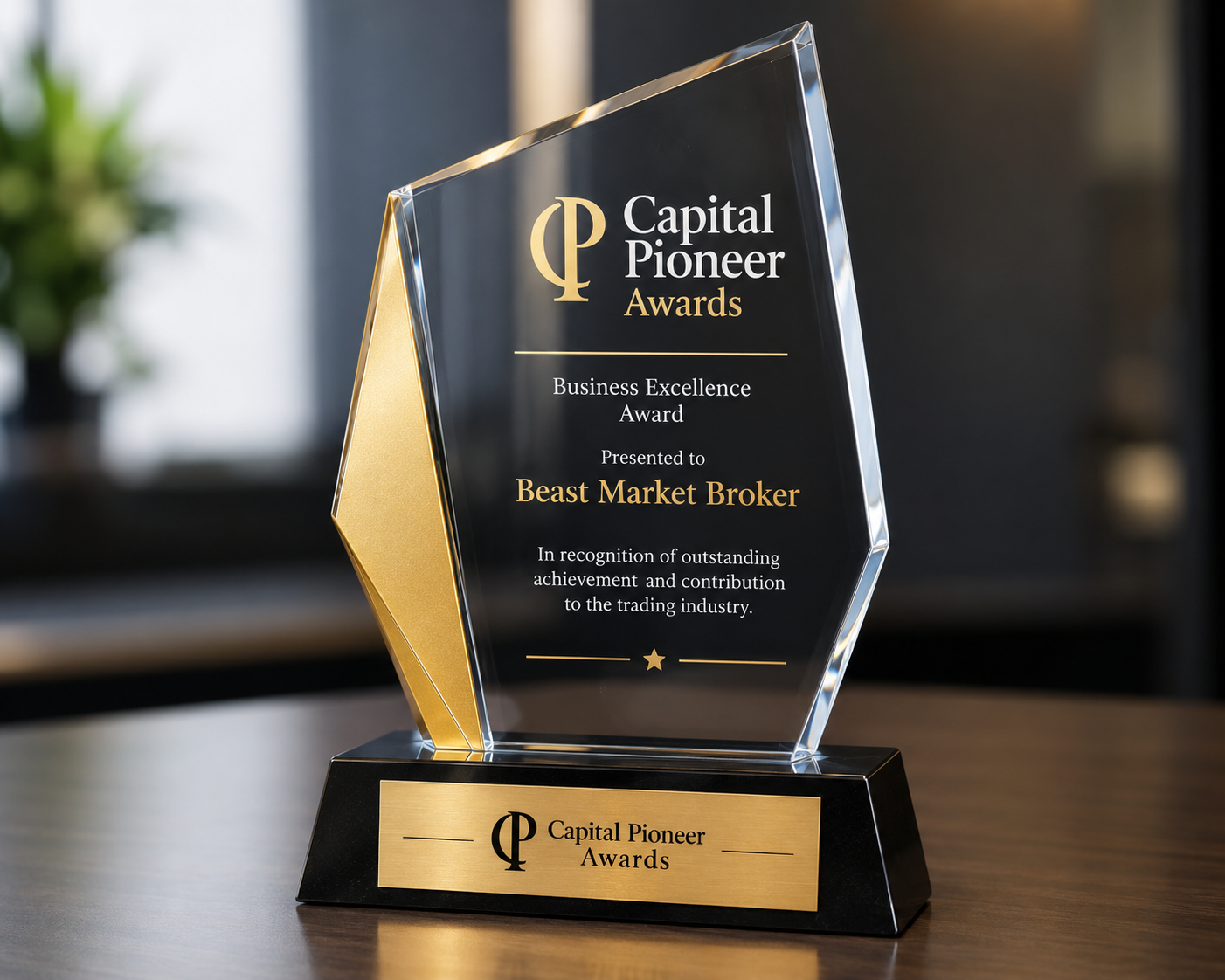 Capital Pioneer Awards Business Excellence Award presented to Beast Market Broker